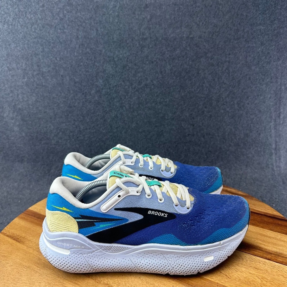 Brooks X Damon Brown Ghost Max 1203951B478 Women's 8B Running Shoes Blue Yellow